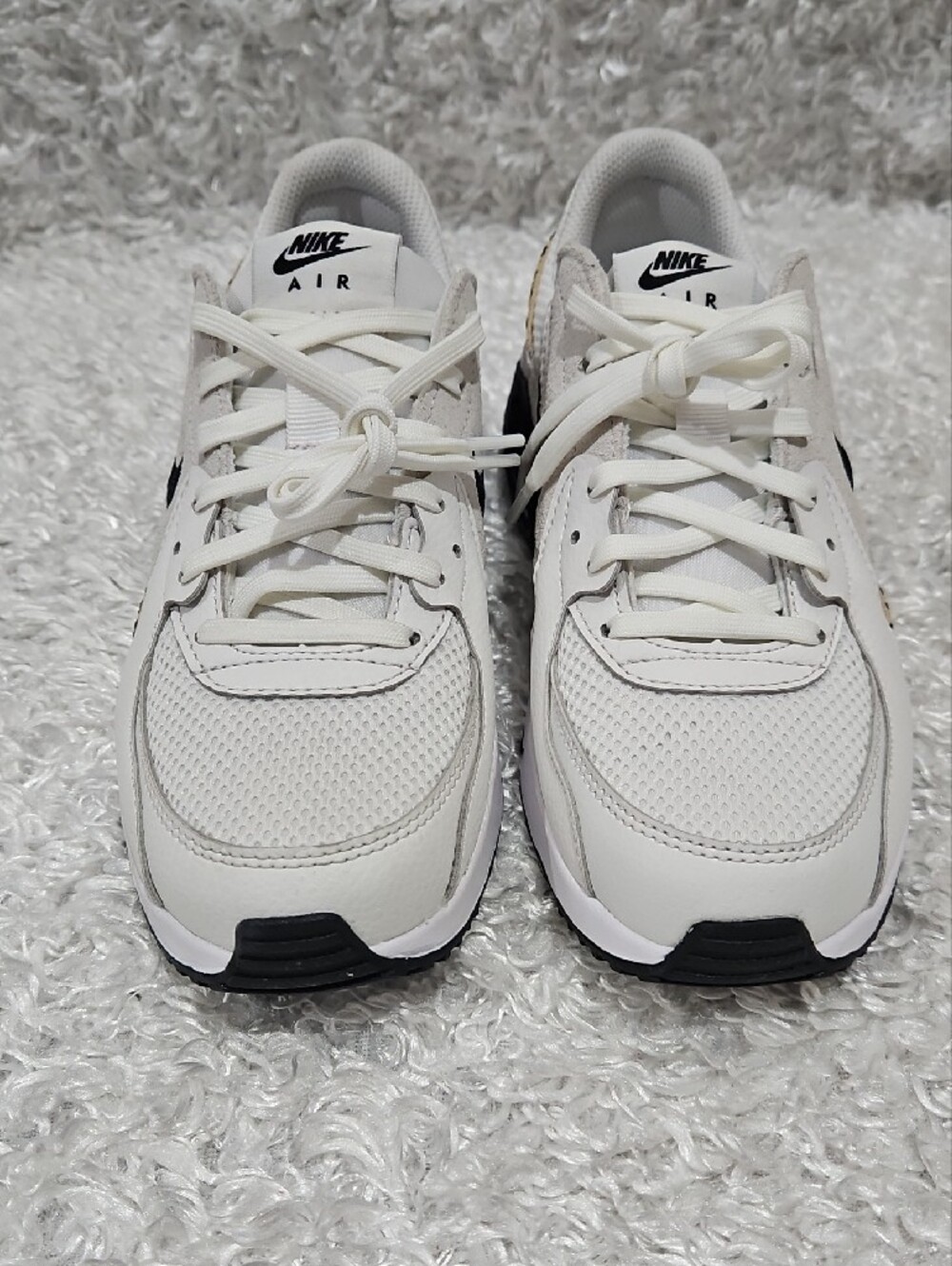 Nike Women's Air Max Sneakers in White, Black and Leopard Print - Picture 4 of 10